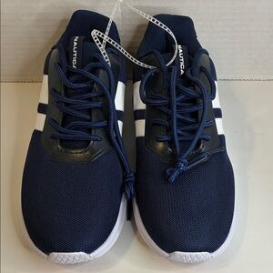 Nautica Manalapin Mesh Blue and White Sneakers NWOT